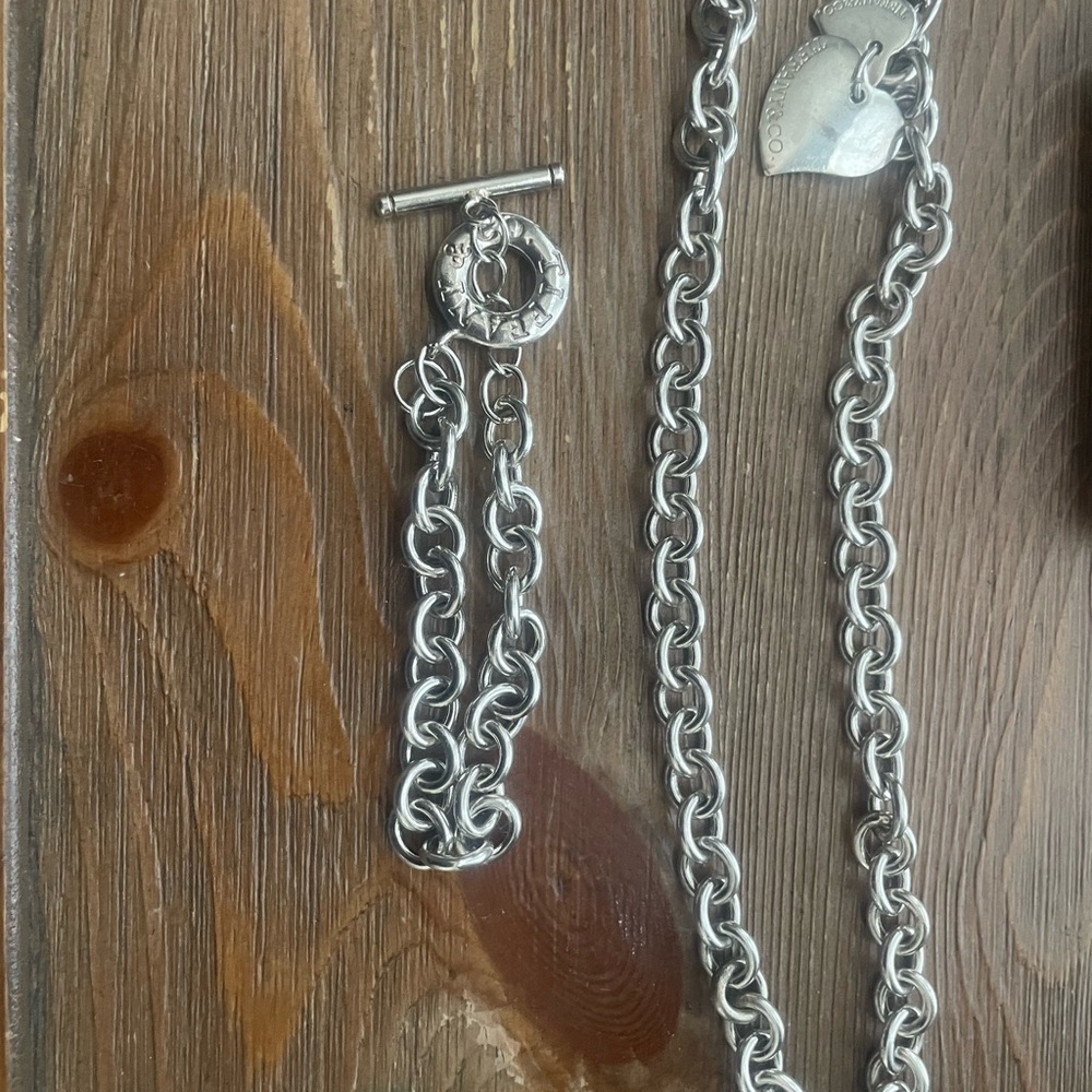 Tiffany & Co. Silver Chain Necklace and Bracelet Set